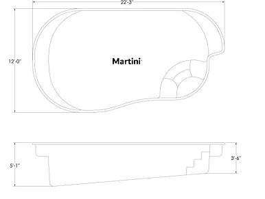 Watertite Fiberglass Pools - Martini